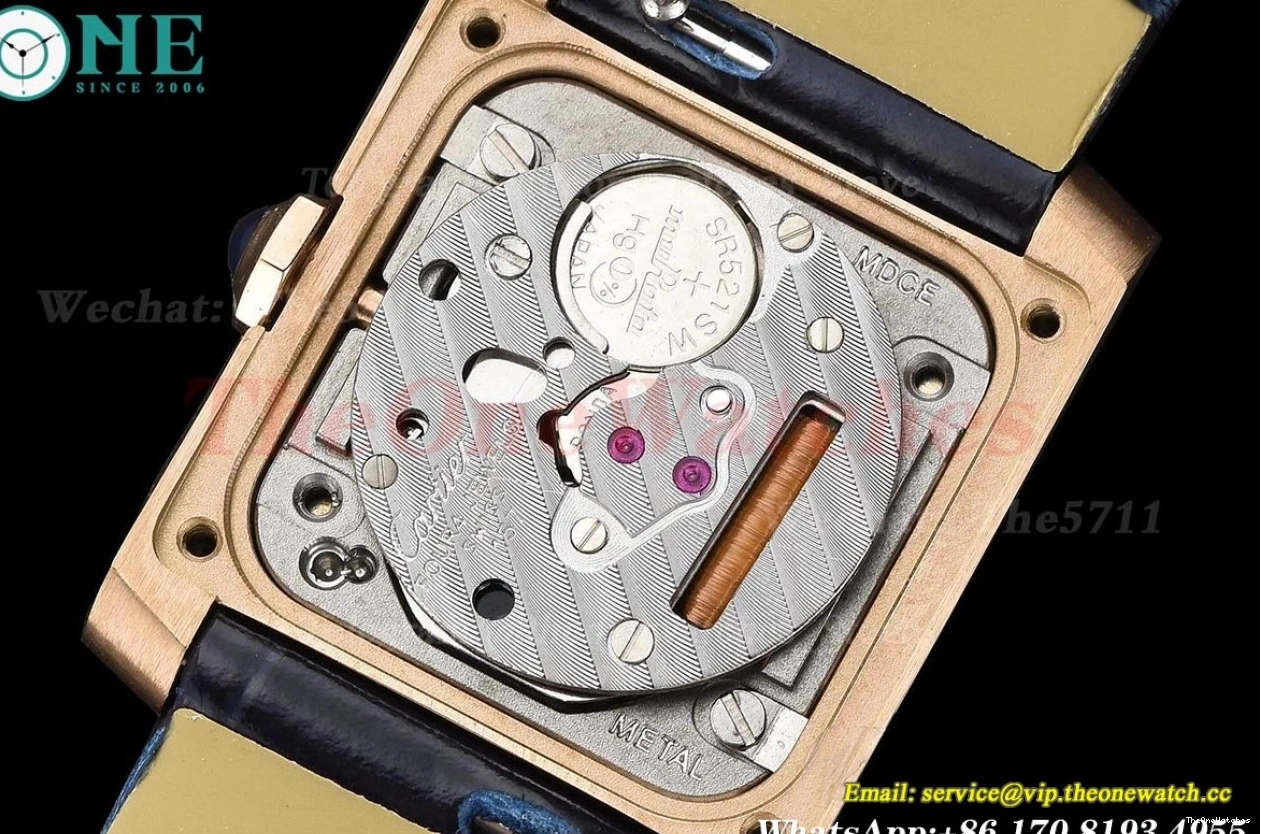 Silver 21.2mm RG Tank Blue Quartz Dial LE 8848F Française 0304